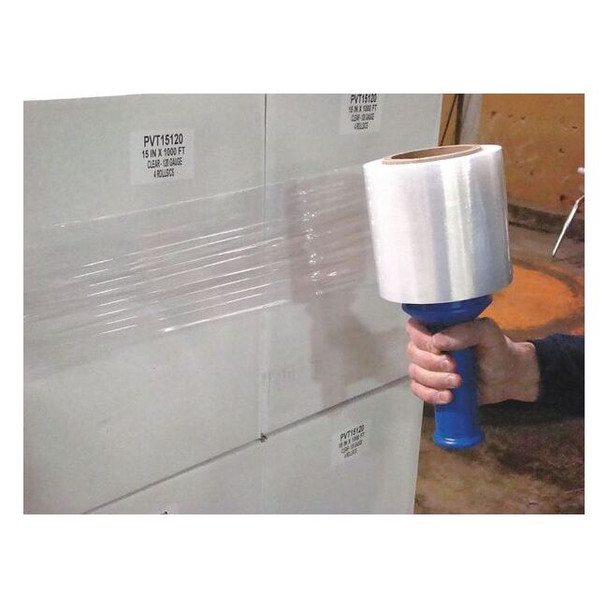 Stretch Wrap, 5" W x 1000 ft. L, 80 ga, Cast Style, Clear, Standard Duty