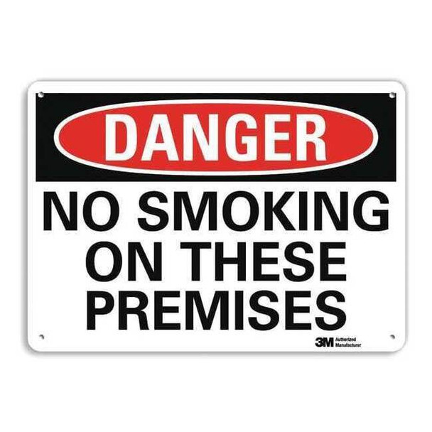 Danger Sign, 7" H, 10" W, Plastic, Vertical Rectangle, English, U3-1846-NP_10X7