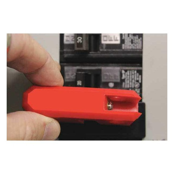 Condor Circuit Breaker Lockout,3/4 in. H,Red 48KV26