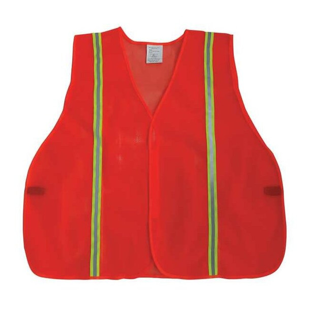 Condor Back Stp Vest, Unrated Orange/Red, 3XL 54VH93