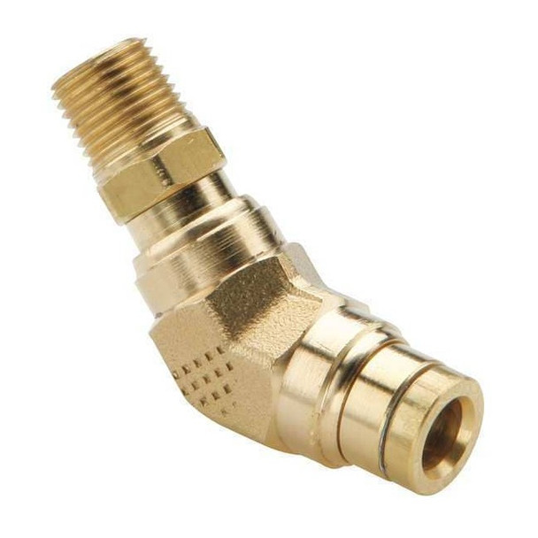 Parker Elbow,Brass,Push-Fit1/4in,MNPT1/4in 179PTC-4-4