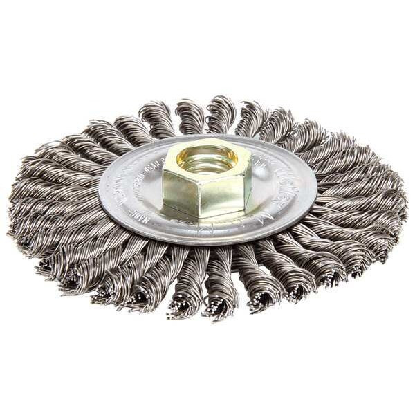 Weiler Twist Wire Wheel Wire Brush, Threaded Arbor 94263