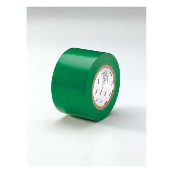 Safety Warning Tape Vinyl Green, 3" W x 180 ft. L, 5 mil Thick