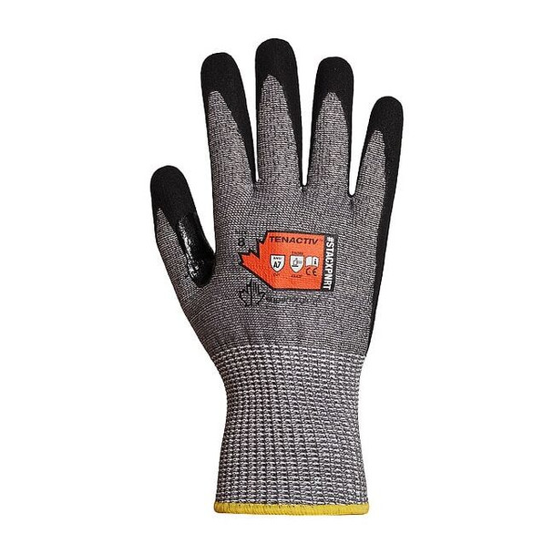 Cut-Resistant Coated Gloves, Cut Level A7 ,Dipped ,Nitrile ,Sandy ,10 1 PR