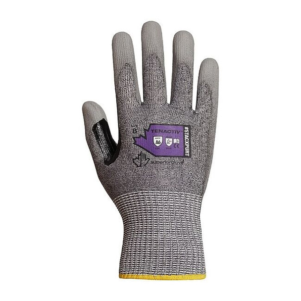 Cut-Resistant Coated Gloves, Cut Level A6 ,Dipped ,Polyurethane ,Smooth ,10 1 PR