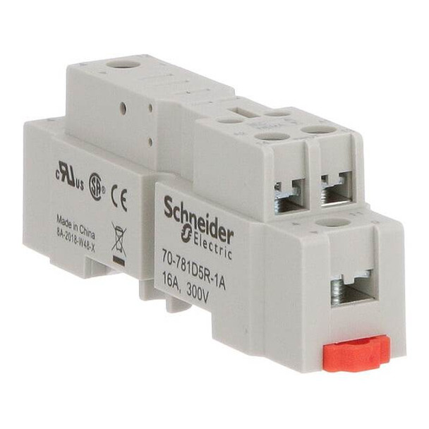 Schneider Electric Rly Sckt,Fingr Saf,Squae,5 Pin,Scrw Clmp 70-781D5R-1A