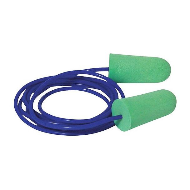 Condor Disposable Foam Ear Plugs, Bullet Shape, 33 dB, Green, 100 PK 55KN53