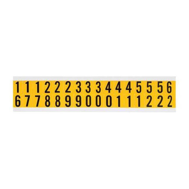 Brady NumberLabelSet,Vinyl,3/4inH,5/8inW,PK25 1520-# KIT