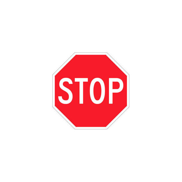 Brady 115589 Stop Sign 12""H X 12""W HIP Reflective Sign Aluminum 12""W x 12""H