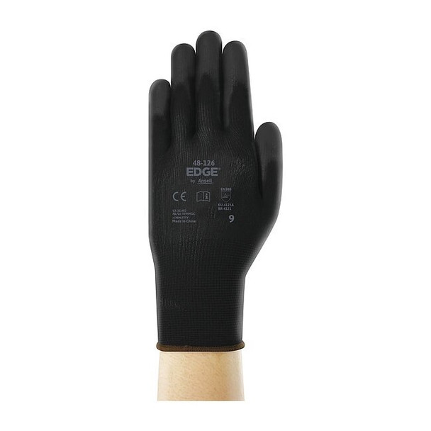 Edge HyFlex 48-126, Knit Gloves, 12 PK, Black 48-126