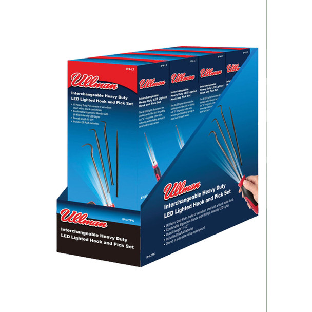 LED Heavy Duty Interchangeable Pick Set 4 Pack Display IP4LTPK