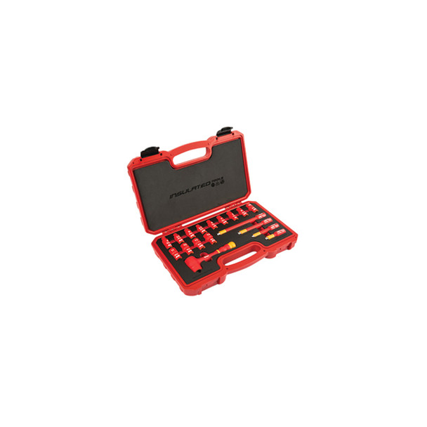 18 pc. 1/4 in. Drive Metric VDE  Insulated Socket Set 66100