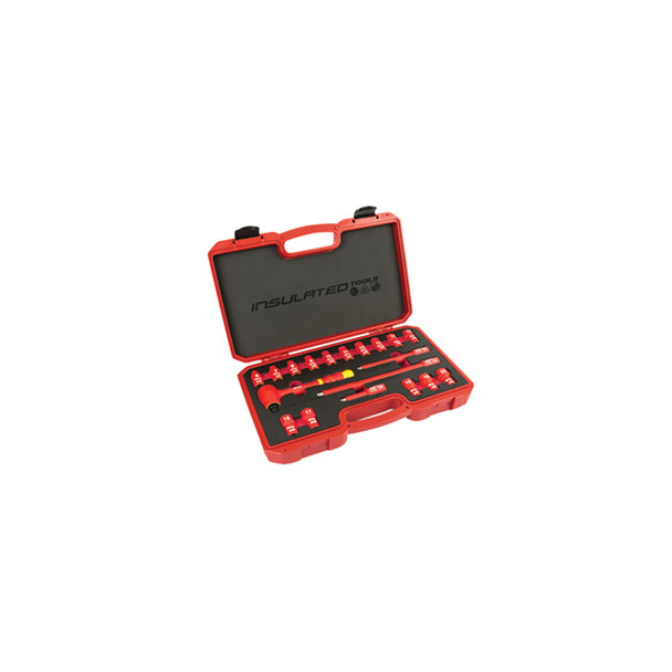 19 pc. 3/8 in. Drive Metric VDE Insulated Socket Set 68100