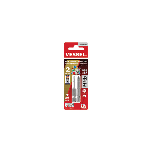 NECK TORSION Power Bit PH1x50 2PC. (Card) NTPH150P2