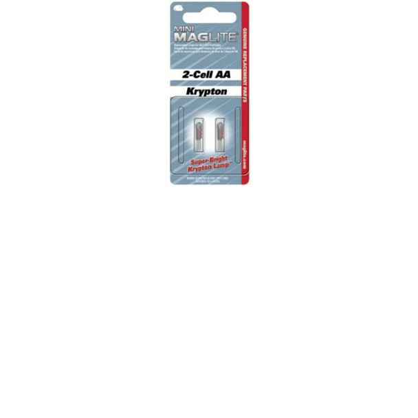 Replacement Lamp for AA & AAA Mini MagLite - 2-Pack LM2A001
