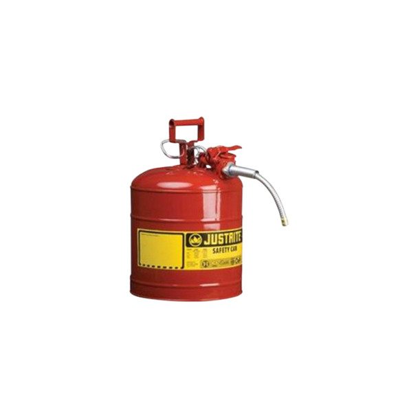 Type II AccuFlow Steel Safety Can For Flammables, 5 Gallon, 5/8-Inch Metal Hose, Red 7250120