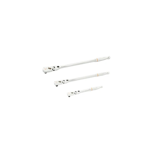 3 Pc. 1/4", 3/8", 1/2" Drive 120XP Locking Flex Head Ratchet Set 81382