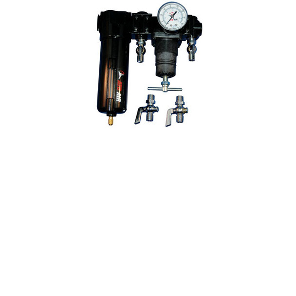 5 Micron/100 SCFM Air Control Unit with 6 1/2” Outlets - 4 Regulated 7866