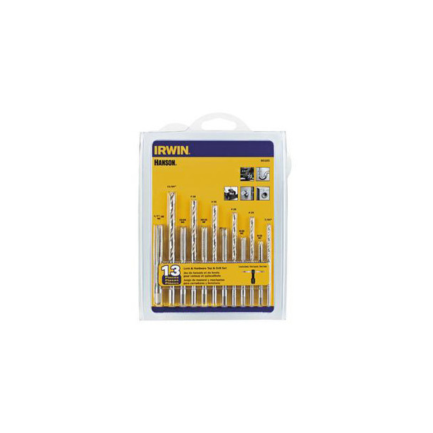 13 Pc. Tap & Drill Bit Set, 4-40 NC to 1/4"-20 NC 80187