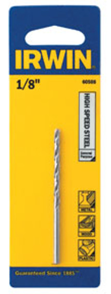 1/8" General Purpose High Speed Steel Fractional Straight Shank Jobber Length Drill Bit 60508