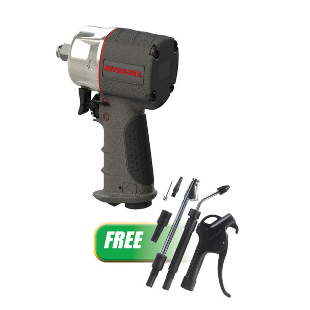 1/2" Composite Compact Impact Wrench w/FREE 6 Pc. Blow Gun Kit 1056-XLKIT