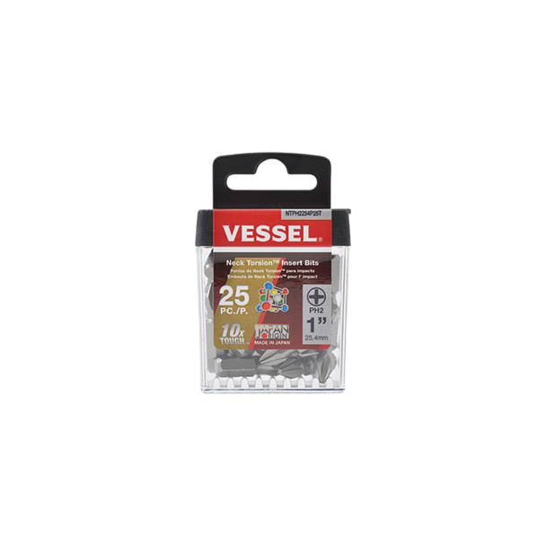 NECK TORSION Insert Bit PH2x25.4 25PC. (Case) NTPH2254P25T