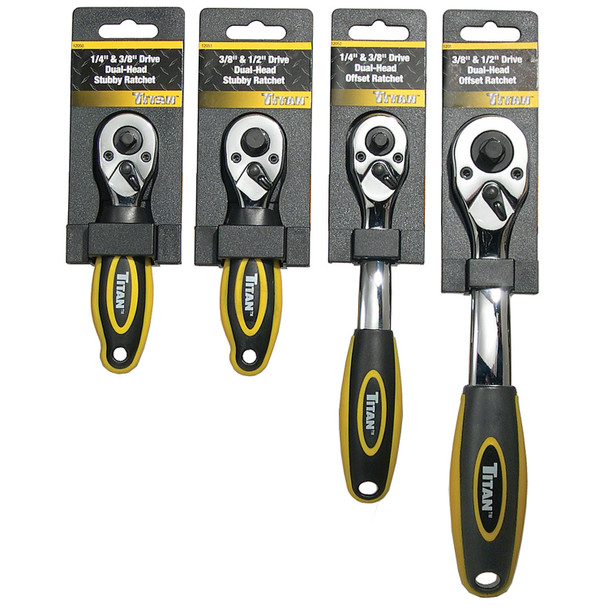 1/4" &  3/8" Drive  Dual Head Stubby Ratchet 12050