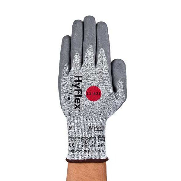 Ansell Cut Resistant Gloves,Gray/White,PR 11-425