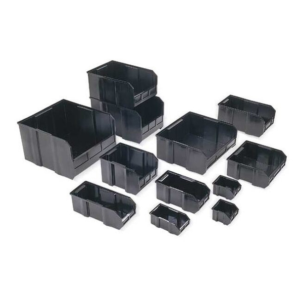 Plastic Divider, Black, 4 3/4 in L, 2 13/16 in H, 6 PK