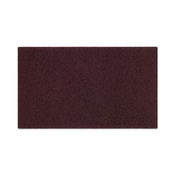 Boardwalk® Deep Scrub Pads, 20 x 14, Maroon, 10/Carton 7100151258