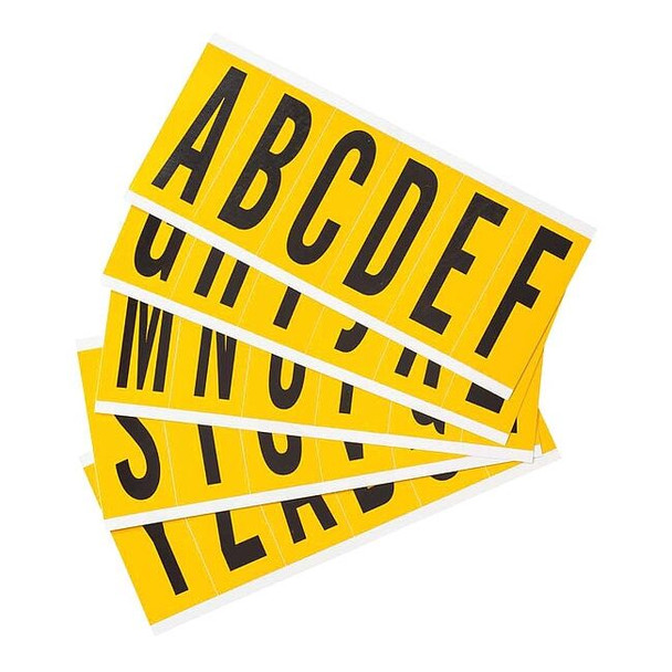 Brady LetterLabelSet,3-1/2inH,1-1/2inW,PK25 1550-LTR KIT