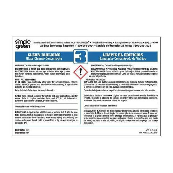 Simple Green Simple Green Secondary Labels, 10 PK 9510001000312