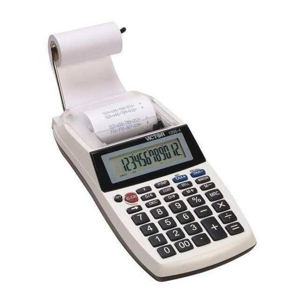 Victor Technology Portable Desktop Calculator,LCD,12 Digit 1205-4