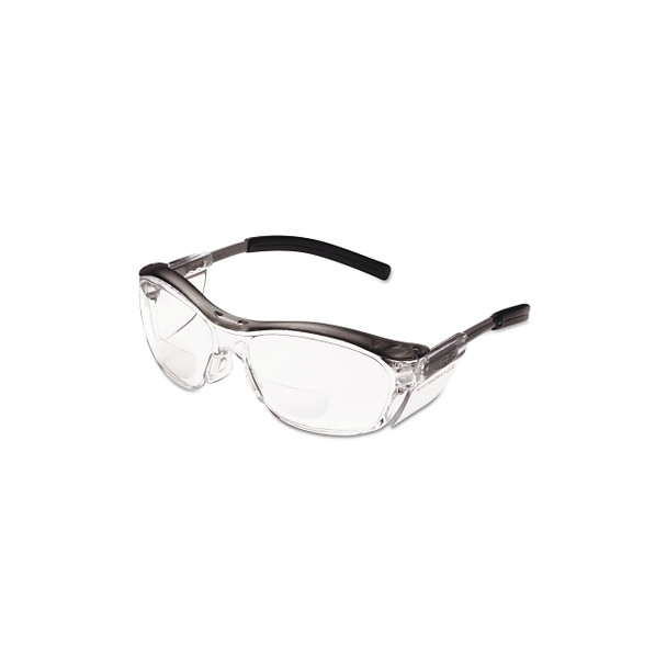 Nuvo™ Reader Protective Eyewear, +2.0 Diopter, Clear Anti-Fog Lens, Gray Frame