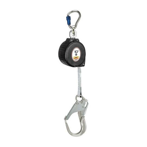 Condor Self-Retracting Lifeline, 10 ft. Length, Carabiner, Aluminum, 1 Leg(s)