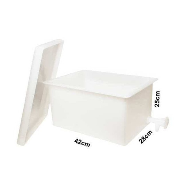 Manufacturer Varies Tank with Lid and Faucet,10 in H,HDPE H34093-0000