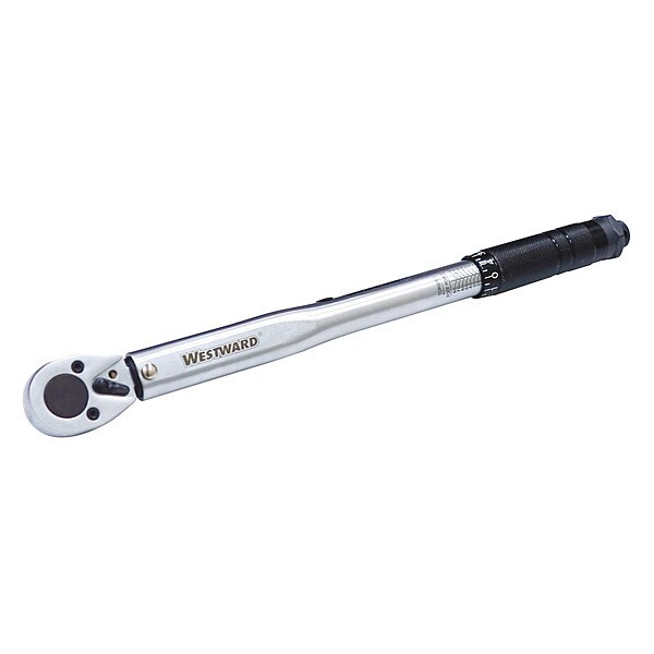 Westward Micrometer Torque Wrench,3/8Dr,CW 4DA95