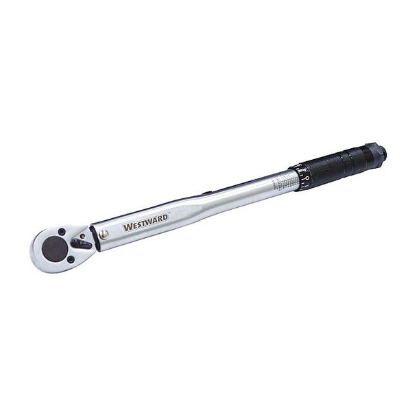 Westward Micrometer Torque Wrench,3/8Dr,CW 4DA95