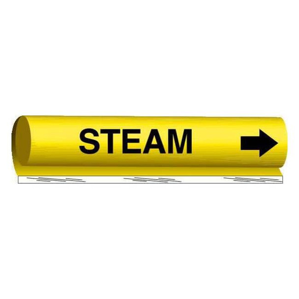 Brady Pipe Marker,Steam,2-1/2 to 7-7/8" O.D. 5767-II
