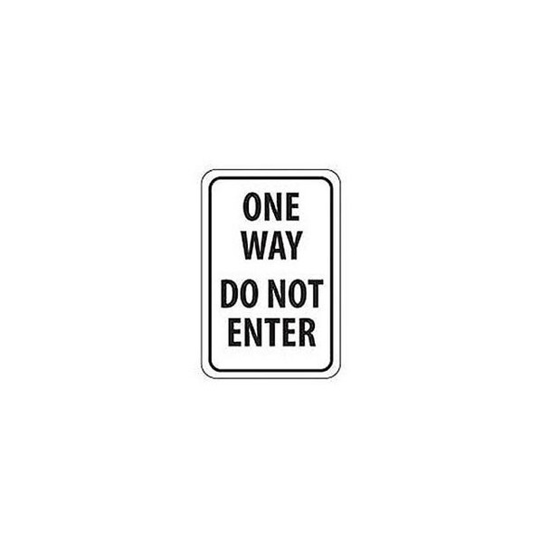 Reflective Aluminum Sign - One Way Do Not Enter  - .080"" Thick TM73J