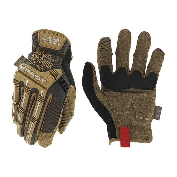 Mechanix Wear Mechanics Gloves, TPR Back, Shirred Slip-On, Brown, 9 MPC-07-009
