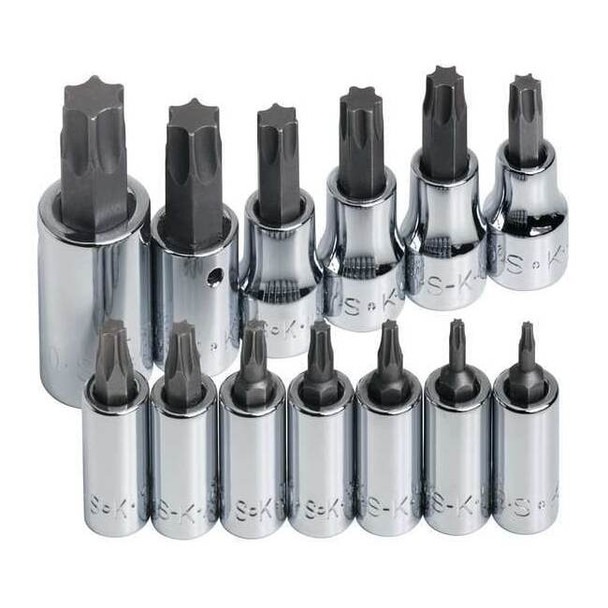 Sk Professional Tools 1/4", 3/8", 1/2" Drive Socket Set, Torx(R), 13 pcs 84213