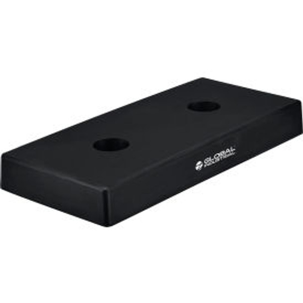 Global lndustrial Molded Dock Bumper Rectangular 18Wx8H Black