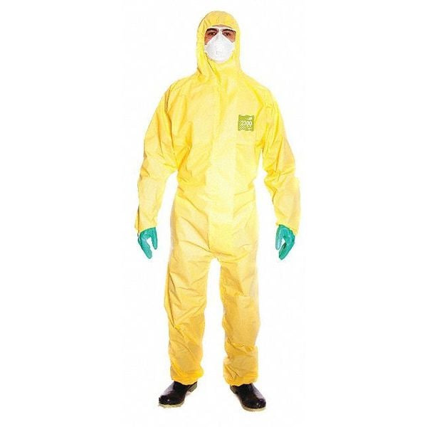 Ansell Chemical Resistant Coveralls,L,PK25 682300PLUS