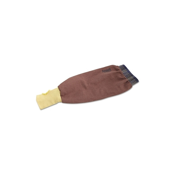 59-406 FR Kevlar® Blend Sleeve, 22 in L, Slip On, One Size, Brown/Yellow/Blue