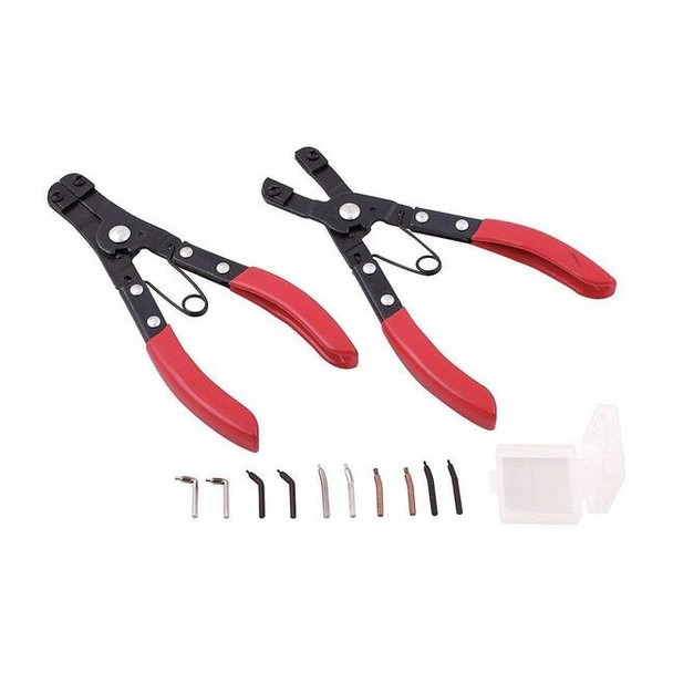 Westward Retaining Ring Plier Set,0,45,90Deg,12pc 33HD60