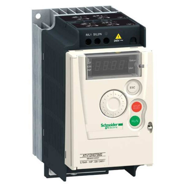 Schneider Electric Variable Frequency Drive, 1/2 HP, 230VAC, Altivar ATV12H037M3