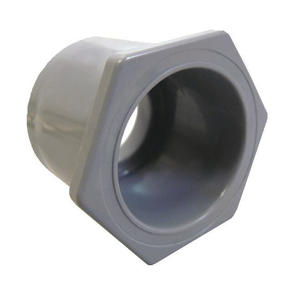 Cantex Conduit Fitting Reducer, 4 in x 3 in, Glue, PVC, Zinc Plated, Red 5142227