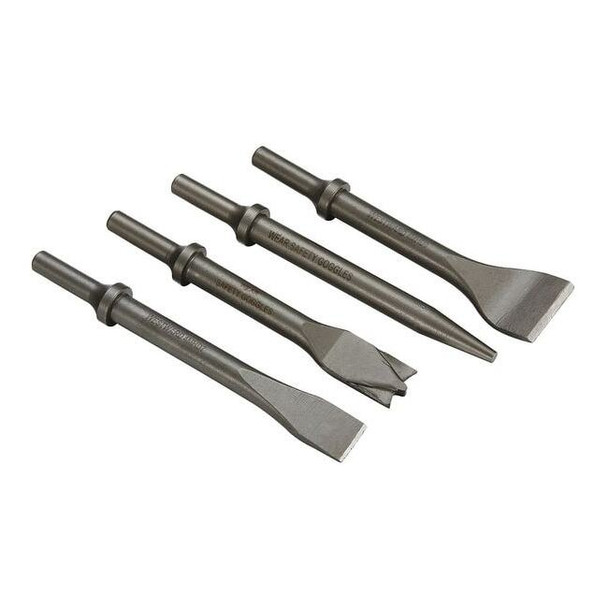 Westward Chisel Set,0.401 In.,7 In.,Round 4MHF1
