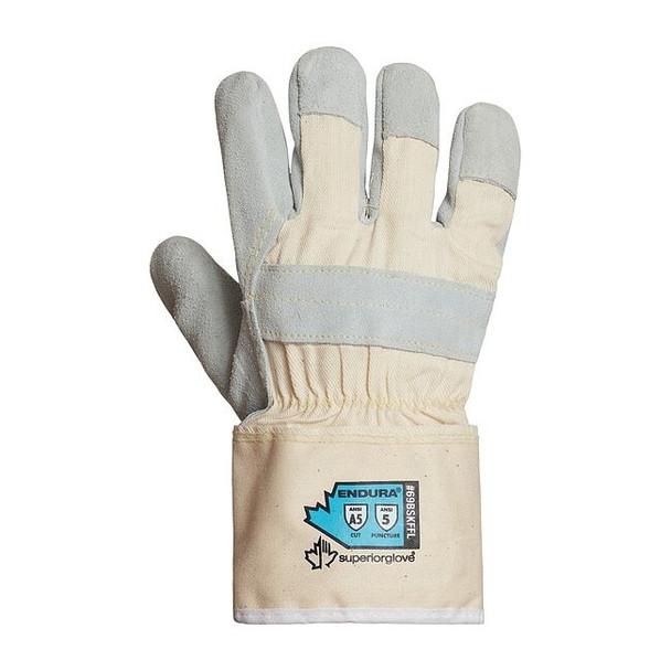 Superior Glove Leather Gloves, Cut Level A5 ,Kevlar ,Smooth ,M 1 PR 69BSKFFL-M